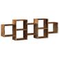 Preview: Wandregal Altholz-Optik 129x18x42 cm Holzwerkstoff