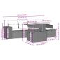 Preview: 6-tlg. Garten-Sofagarnitur mit Kissen Hellgrau Poly Rattan