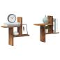 Preview: ARDEBO.de - Wandregale 2 Stk. Altholz-Optik 38x12x38 cm Holzwerkstoff