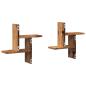Preview: Wandregale 2 Stk. Altholz-Optik 38x12x38 cm Holzwerkstoff