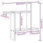 Preview: Wandregale 2 Stk. Grau Sonoma 50x12x50 cm Holzwerkstoff