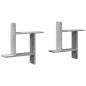 Preview: Wandregale 2 Stk. Grau Sonoma 50x12x50 cm Holzwerkstoff