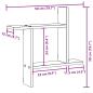 Preview: Wandregale 2 Stk. Grau Sonoma 50x12x50 cm Holzwerkstoff