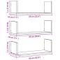 Preview: Wandregale 3 Stk. Betongrau 58x18x18 cm Holzwerkstoff