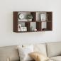 Preview: Wandregal Braun Eichen-Optik 100x25x50 cm Holzwerkstoff
