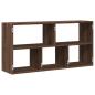 Preview: Wandregal Braun Eichen-Optik 100x25x50 cm Holzwerkstoff