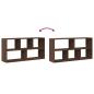 Preview: Wandregal Braun Eichen-Optik 100x25x50 cm Holzwerkstoff