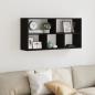 Preview: Wandregal Schwarz 100x25x50 cm Holzwerkstoff