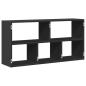 Preview: Wandregal Schwarz 100x25x50 cm Holzwerkstoff