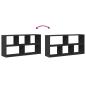 Preview: Wandregal Schwarz 100x25x50 cm Holzwerkstoff
