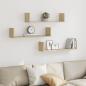 Preview: Wandregale 3 Stk. Sonoma-Eiche 80x18x18 cm Holzwerkstoff