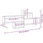 Preview: Wandregal Grau Sonoma 167,5x18x68 cm Holzwerkstoff