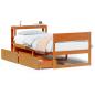 Preview: Massivholzbett ohne Matratze Wachsbraun 90x200 Kiefernholz