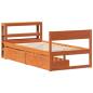Preview: Massivholzbett ohne Matratze Wachsbraun 90x200 Kiefernholz