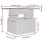 Preview: 10-tlg. Garten-Sofagarnitur mit Kissen Hellgrau Poly Rattan