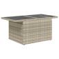 Preview: 10-tlg. Garten-Sofagarnitur mit Kissen Hellgrau Poly Rattan
