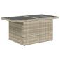 Preview: 7-tlg. Garten-Sofagarnitur mit Kissen Hellgrau Poly Rattan