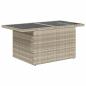 Preview: 11-tlg. Garten-Sofagarnitur mit Kissen Hellgrau Poly Rattan