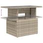 Preview: 11-tlg. Garten-Sofagarnitur mit Kissen Hellgrau Poly Rattan