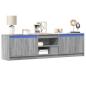 Preview: ARDEBO.de - TV-Schrank mit LED-Beleuchtung Grau Sonoma 180x34x50 cm