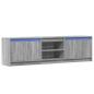 Preview: TV-Schrank mit LED-Beleuchtung Grau Sonoma 180x34x50 cm