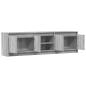 Preview: TV-Schrank mit LED-Beleuchtung Grau Sonoma 180x34x50 cm