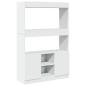 Preview: Highboard Weiß 92x33x140 cm Holzwerkstoff