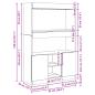 Preview: Highboard Weiß 92x33x140 cm Holzwerkstoff