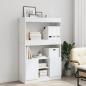 Preview: Highboard Weiß 92x33x140 cm Holzwerkstoff