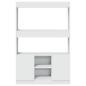 Preview: Highboard Weiß 92x33x140 cm Holzwerkstoff