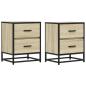 Preview: Nachttische 2 Stk. Sonoma-Eiche 40x31x50 cm Holzwerkstoff