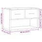 Preview: TV-Schrank Grau Sonoma 60x31x39,5 cm Holzwerkstoff und Metall