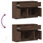 Preview: TV-Schrank mit LED-Beleuchtung Braun Eichen-Optik 91x34x61 cm