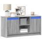 Preview: ARDEBO.de - TV-Schrank mit LED-Beleuchtung Grau Sonoma 100x34x50 cm