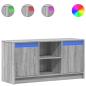 Preview: TV-Schrank mit LED-Beleuchtung Grau Sonoma 100x34x50 cm