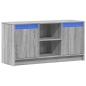 Preview: TV-Schrank mit LED-Beleuchtung Grau Sonoma 100x34x50 cm