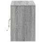 Preview: TV-Schrank mit LED-Beleuchtung Grau Sonoma 100x34x50 cm