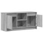 Preview: TV-Schrank mit LED-Beleuchtung Grau Sonoma 100x34x50 cm
