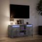 Preview: TV-Schrank mit LED-Beleuchtung Betongrau 100x34x50 cm