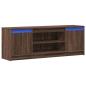 Preview: TV-Schrank mit LED-Beleuchtung Braun Eichen-Optik 139,5x34x50cm