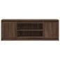 Preview: TV-Schrank mit LED-Beleuchtung Braun Eichen-Optik 139,5x34x50cm