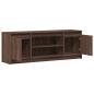 Preview: TV-Schrank mit LED-Beleuchtung Braun Eichen-Optik 139,5x34x50cm