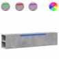 Preview: TV-Wandschrank mit LED-Beleuchtung Betongrau 180x31x39,5 cm