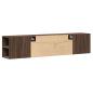 Preview: TV-Wandschrank mit LED-Beleuchtung Braun Eiche 180x31x39,5 cm
