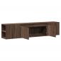 Preview: TV-Wandschrank mit LED-Beleuchtung Braun Eiche 180x31x39,5 cm