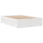 Preview: Massivholzbett ohne Matratze mit Schubladen Weiß 140x200 cm