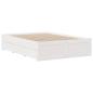 Preview: Massivholzbett ohne Matratze mit Schubladen Weiß 140x200 cm