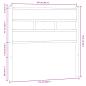 Preview: Kopfteil Braun Eichen-Optik 107 cm Stahl und Holzwerkstoff