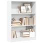 Preview: ARDEBO.de - Bücherregal Weiß 80x24x109 cm Holzwerkstoff