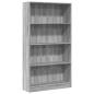 Preview: Bücherregal Grau Sonoma 80x24x143 cm Holzwerkstoff